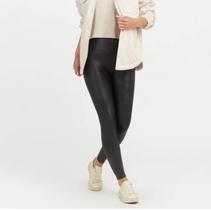 SPANX faux leather leggings size L